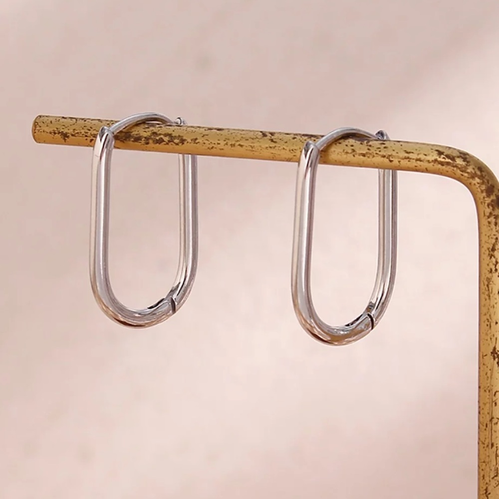 New Silver Huggies Hoops Tarnish Free Earrings - Picture 2 of 6
